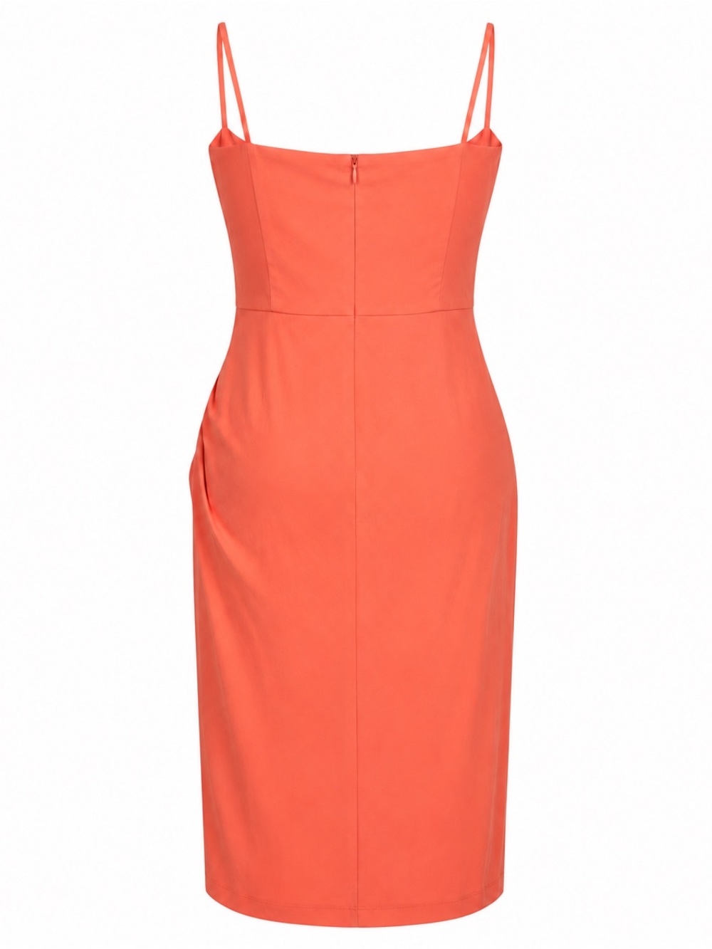 Laundry by Shelli Segal Coral Ruched Midi Dress NWT Size 14 - Picture 3 of 5